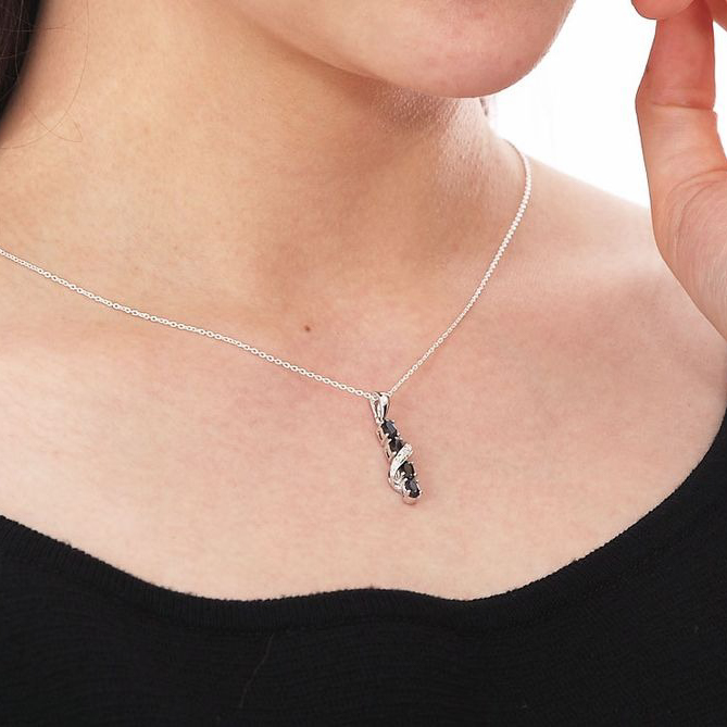 【Clementia】ノーブル サファイア&ダイヤモンドネックレス