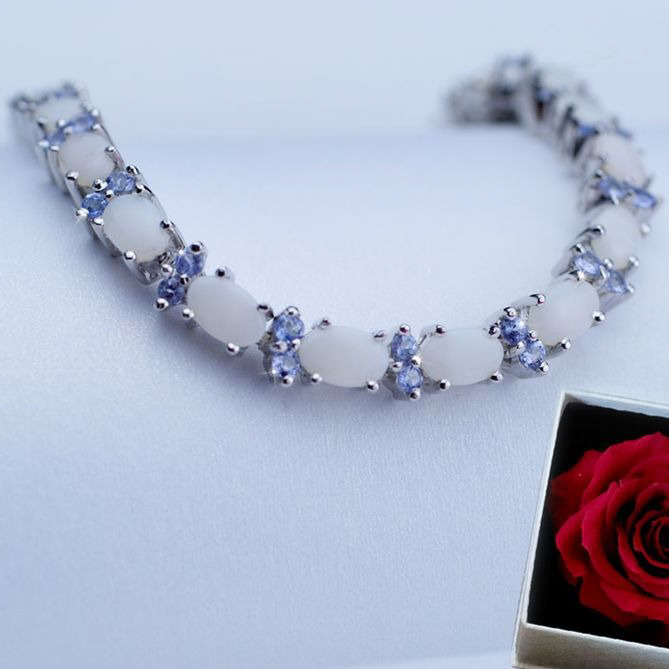 【Clementia】グレースフル オパール ＆ タンザナイト ブレスレット