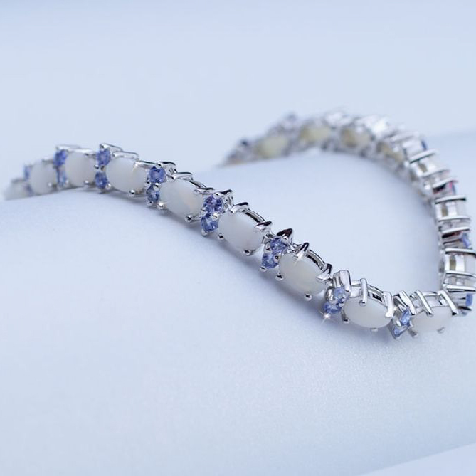 【Clementia】グレースフル オパール ＆ タンザナイト ブレスレット