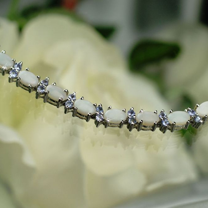 【Clementia】グレースフル オパール ＆ タンザナイト ブレスレット