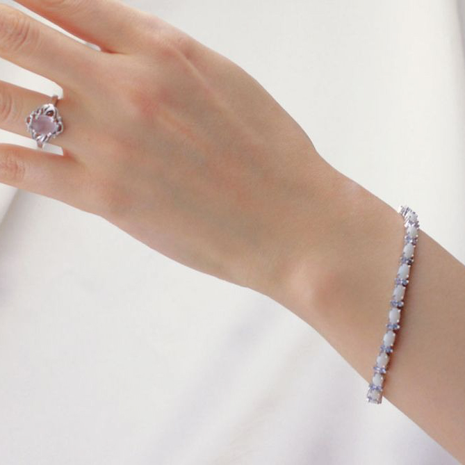 【Clementia】グレースフル オパール ＆ タンザナイト ブレスレット