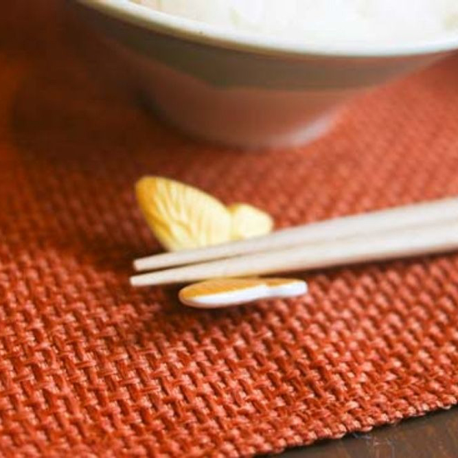 【ペア】バタフライ 箸置き＆箸二膳セット