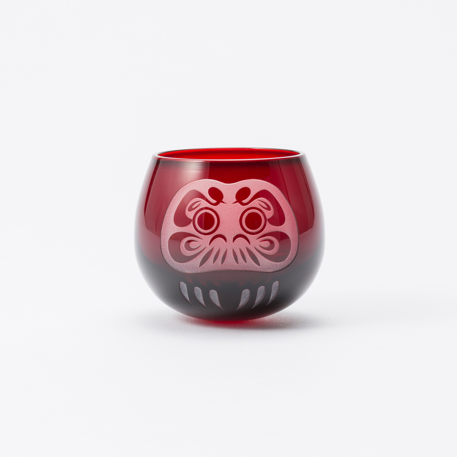 江戸硝子 ぐい呑みだるま