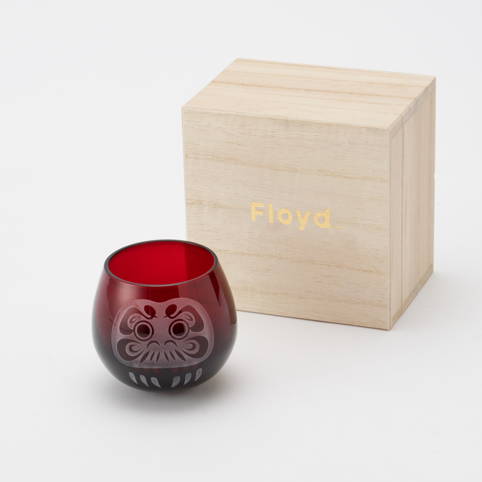 江戸硝子 ぐい呑みだるま