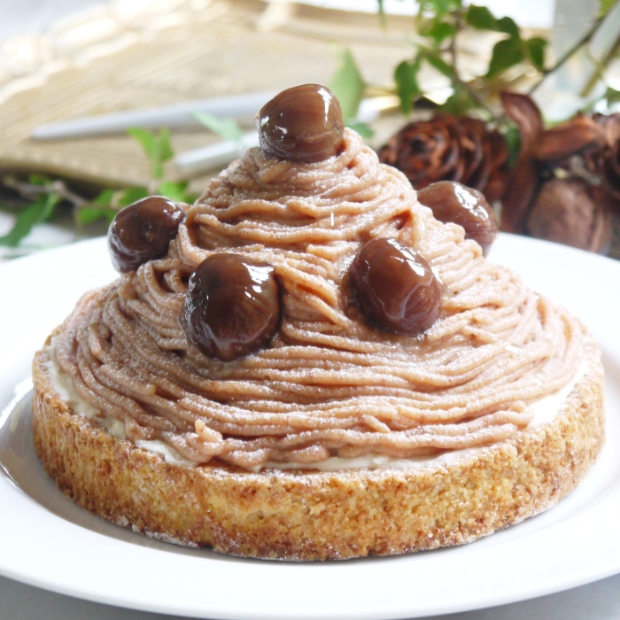 誕生日ケーキ 即日出荷 着日指定 モンブラン好きさんのためのモンブランタルト 14㎝ (4〜6名様用)