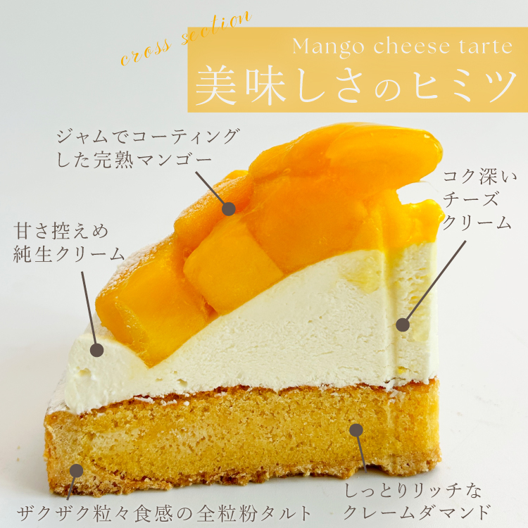 贅沢完熟マンゴーチーズタルト 14㎝ (4〜6名様用) 誕生日 ギフト 結婚祝 出産祝 無添加 お菓子【クリスマス 2025 早割 お取り寄せ  誕生日ケーキ メディア掲載店】