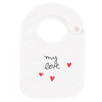 スタイ（刺繍入り） MY LOVE：フランス製 | Le Biberon Francais