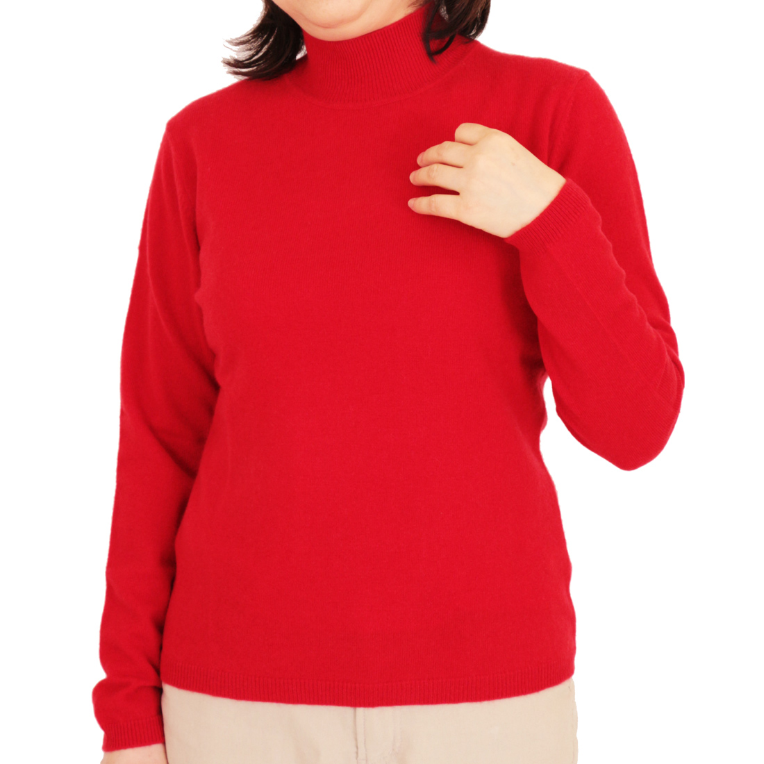 還暦 カシミヤハイネックセーター レディース -318-