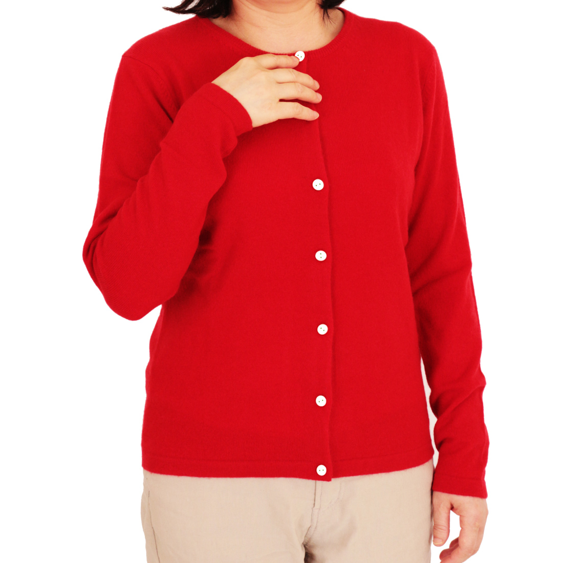 RED ヴァレンティノ 高級カシミヤ100% カーディガン ニット  