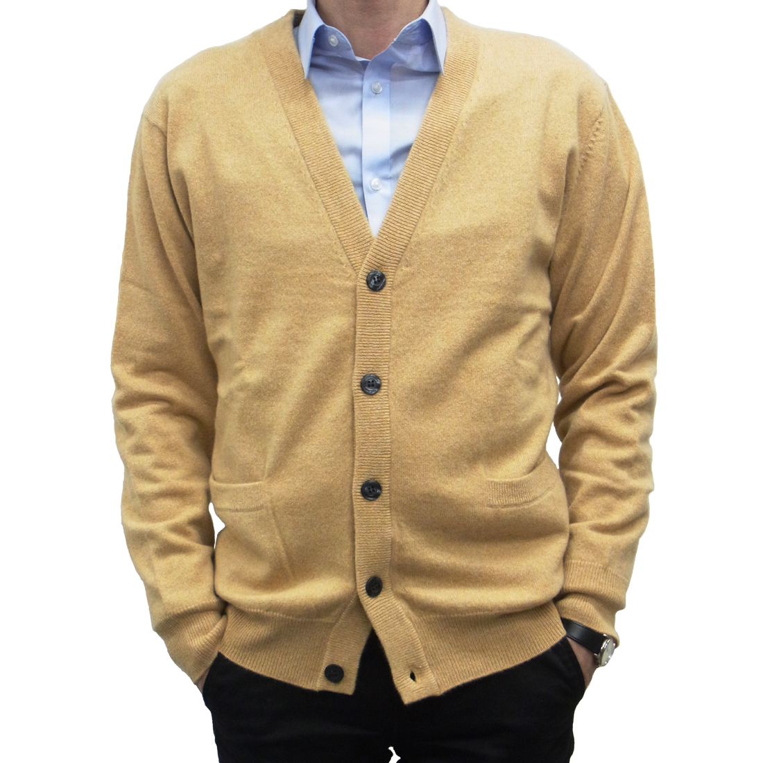 傘寿 カシミヤカーディガン -650704-bei-22C-