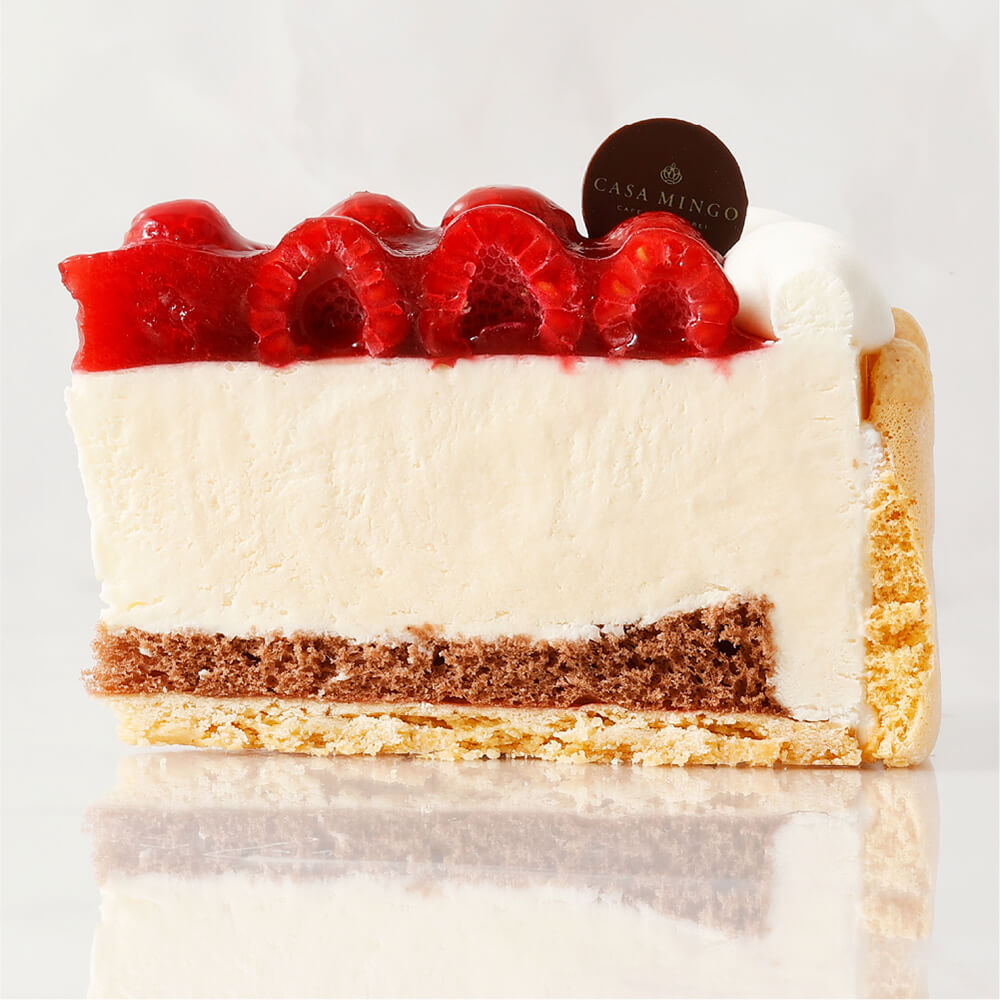 ［14~26cm各種］最高級洋菓子特注ハート型シュス木苺レアチーズケーキ