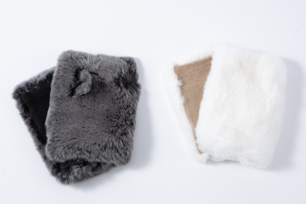 【リアルファー】レッキスヤーンカフス 婦人手袋