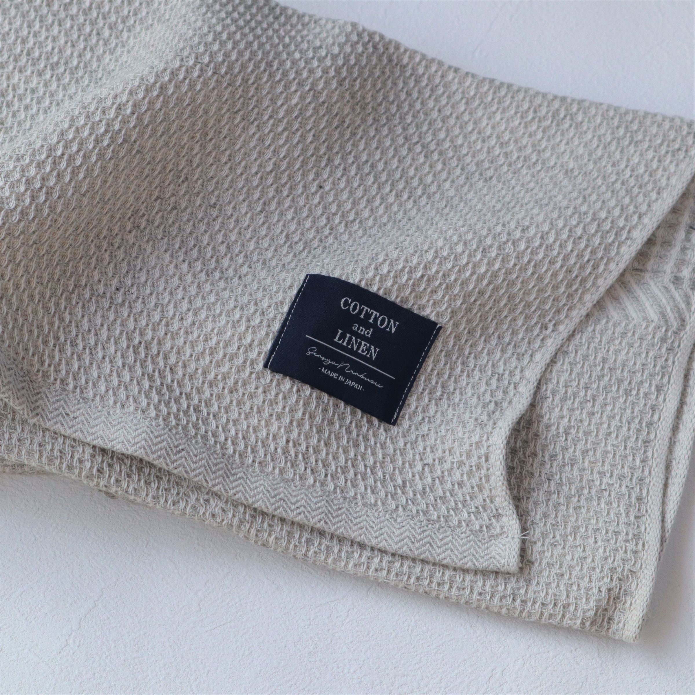 【送料無料・名入れ可能】コットンリネンバスタオル（2枚）giftbox