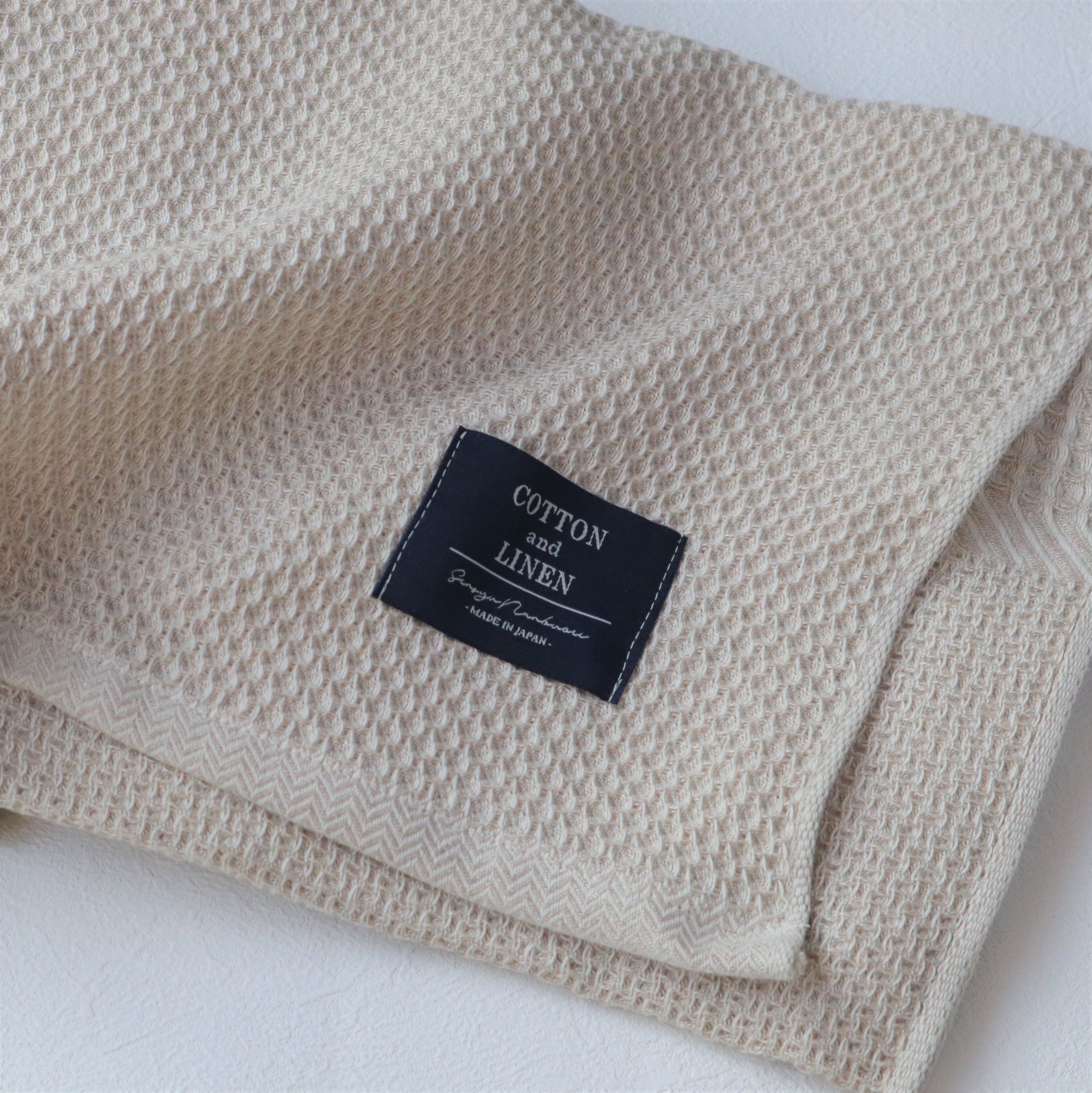 【送料無料・名入れ可能】コットンリネンバスタオル（2枚）giftbox