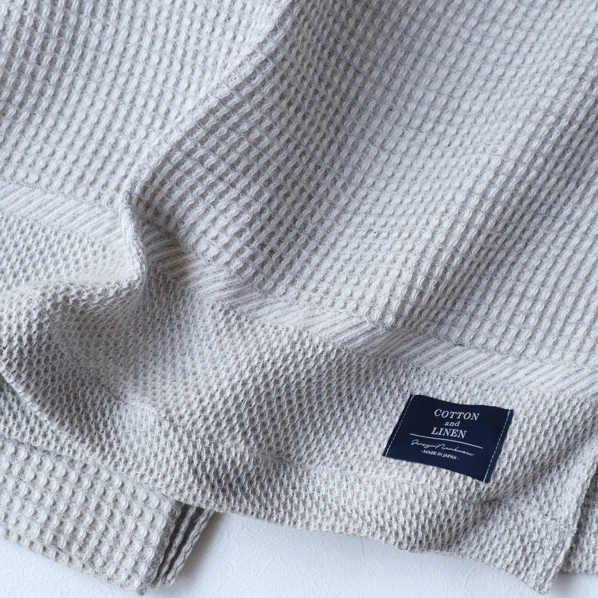 【送料無料・名入れ可能】コットンリネン　ケット giftbox