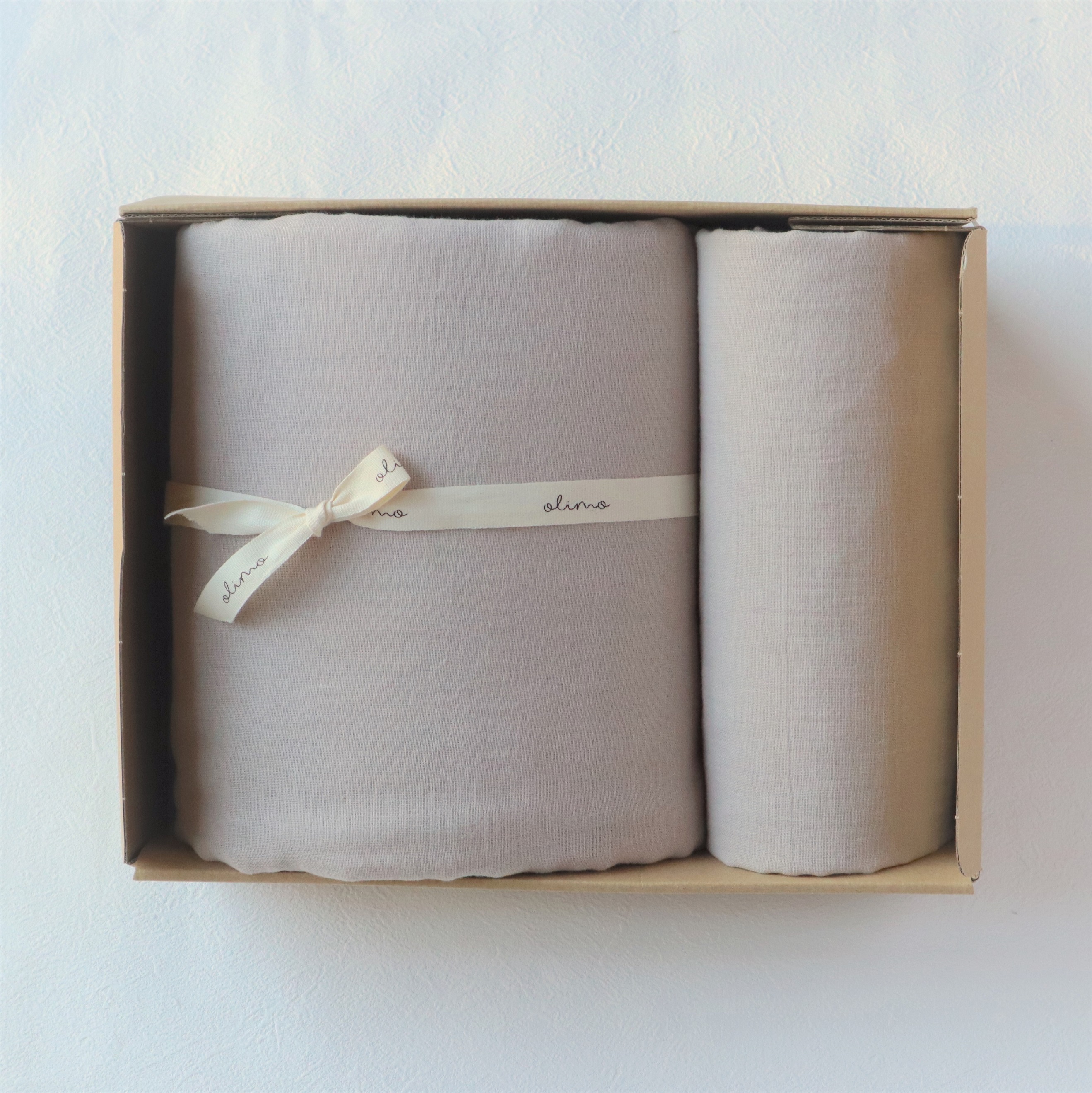 【tissu de coton】選べる生地/シングルシーツ＆ピローケース giftbox