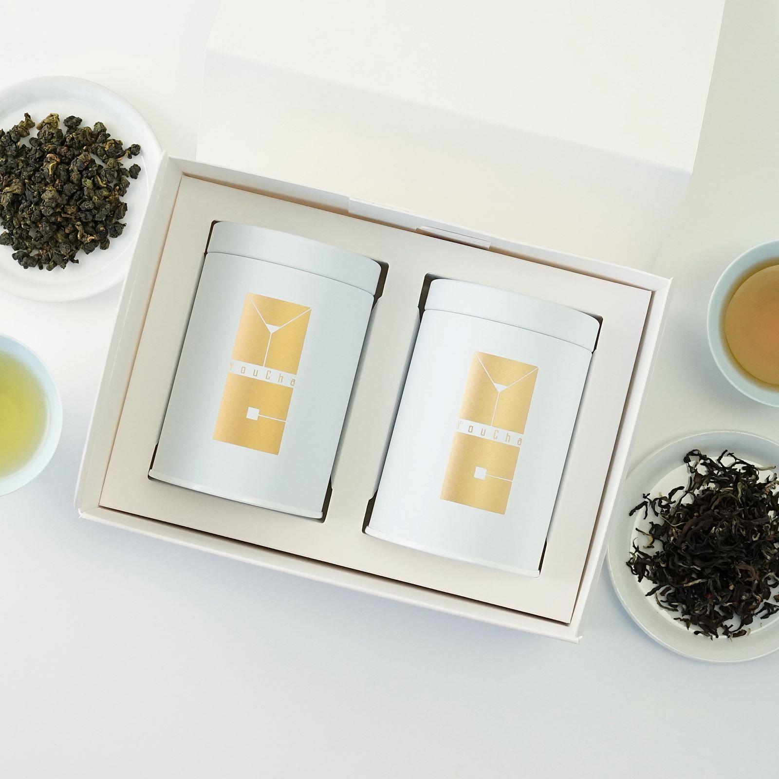 台湾茶の人気銘柄 缶入2種セット（凍頂烏龍茶+蜜香東方美人)