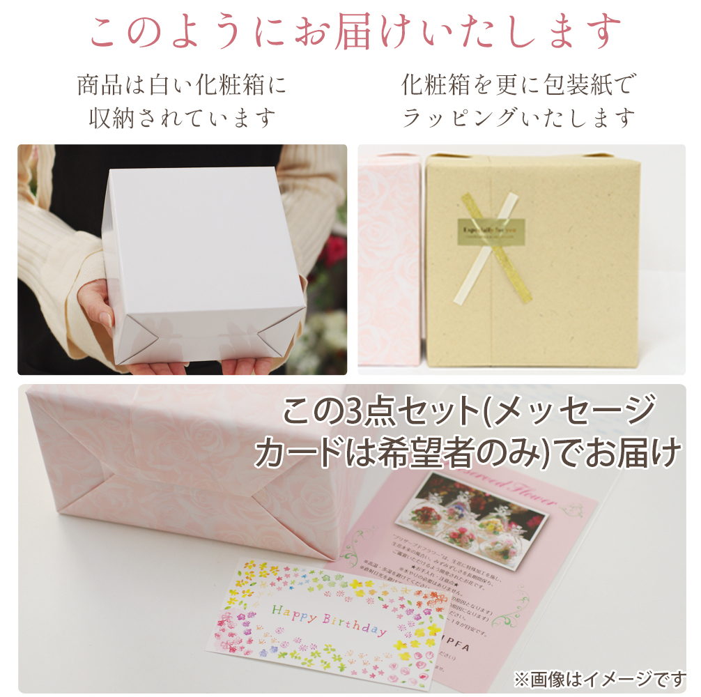 フレーム時計 プリザーブドフラワー