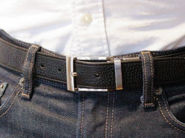 SHRUNKEN LEATHER ELASTIC BELT