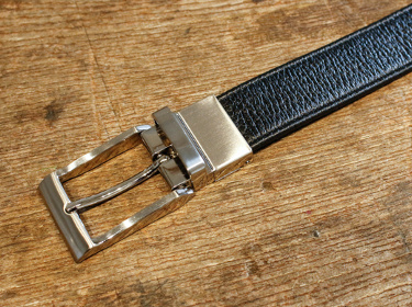 SHRUNKEN LEATHER ELASTIC BELT