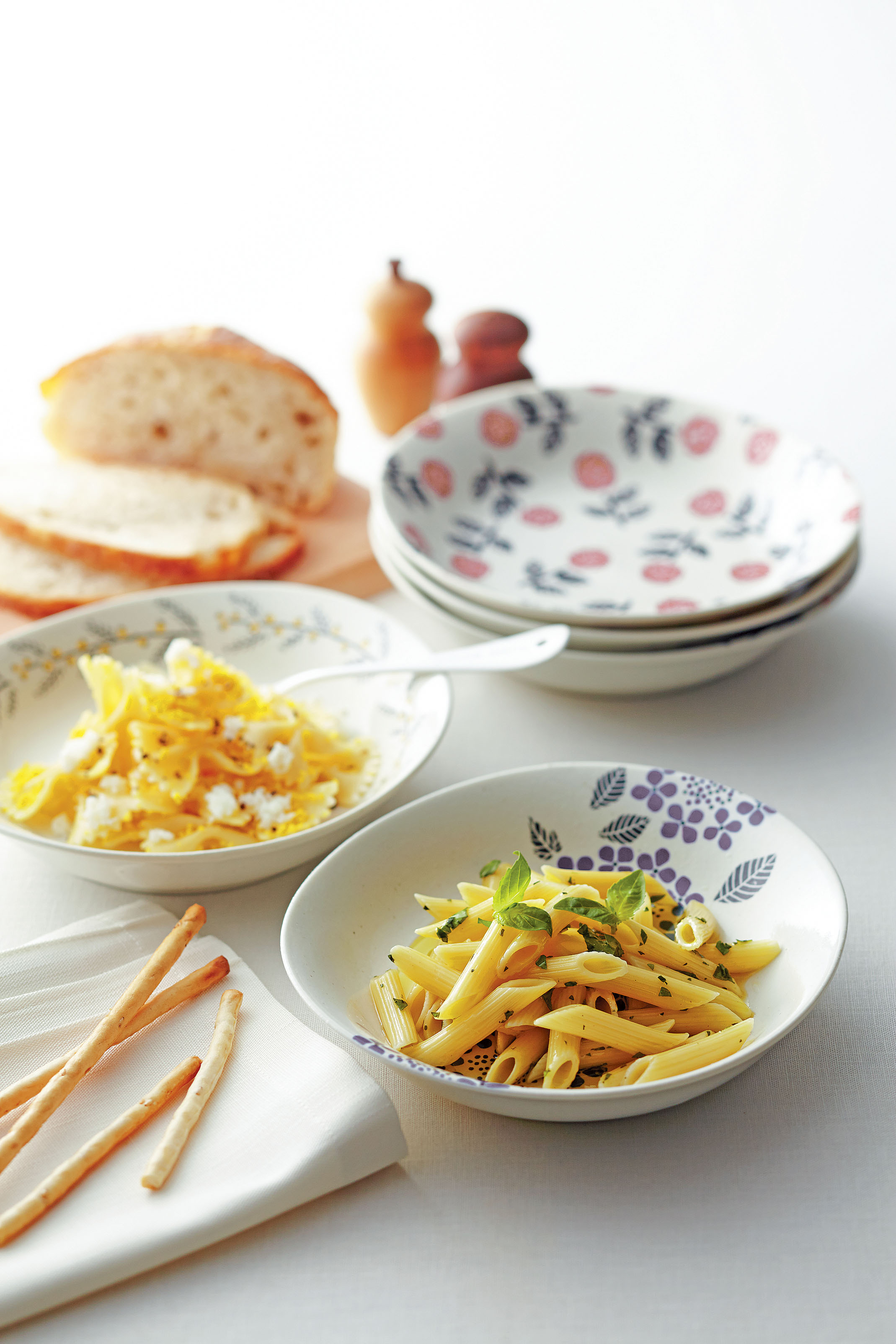 ブーケ　楕円パスタ皿セット 