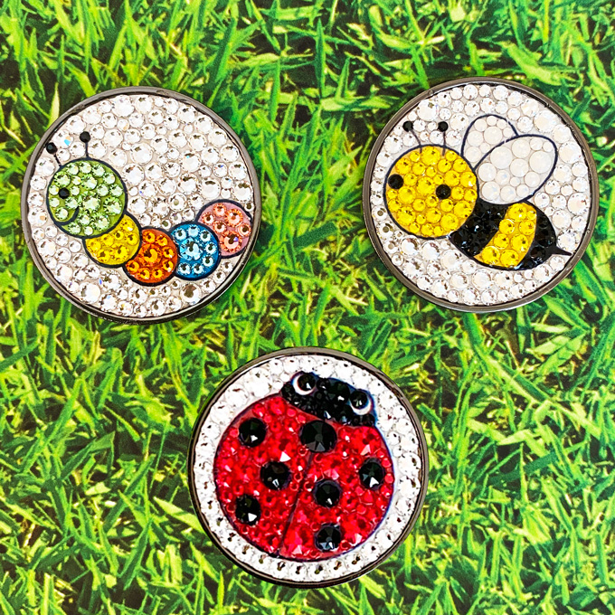 選べる！おしゃれな昆虫モチーフの可愛いゴルフマーカー｜クリスタルデコ