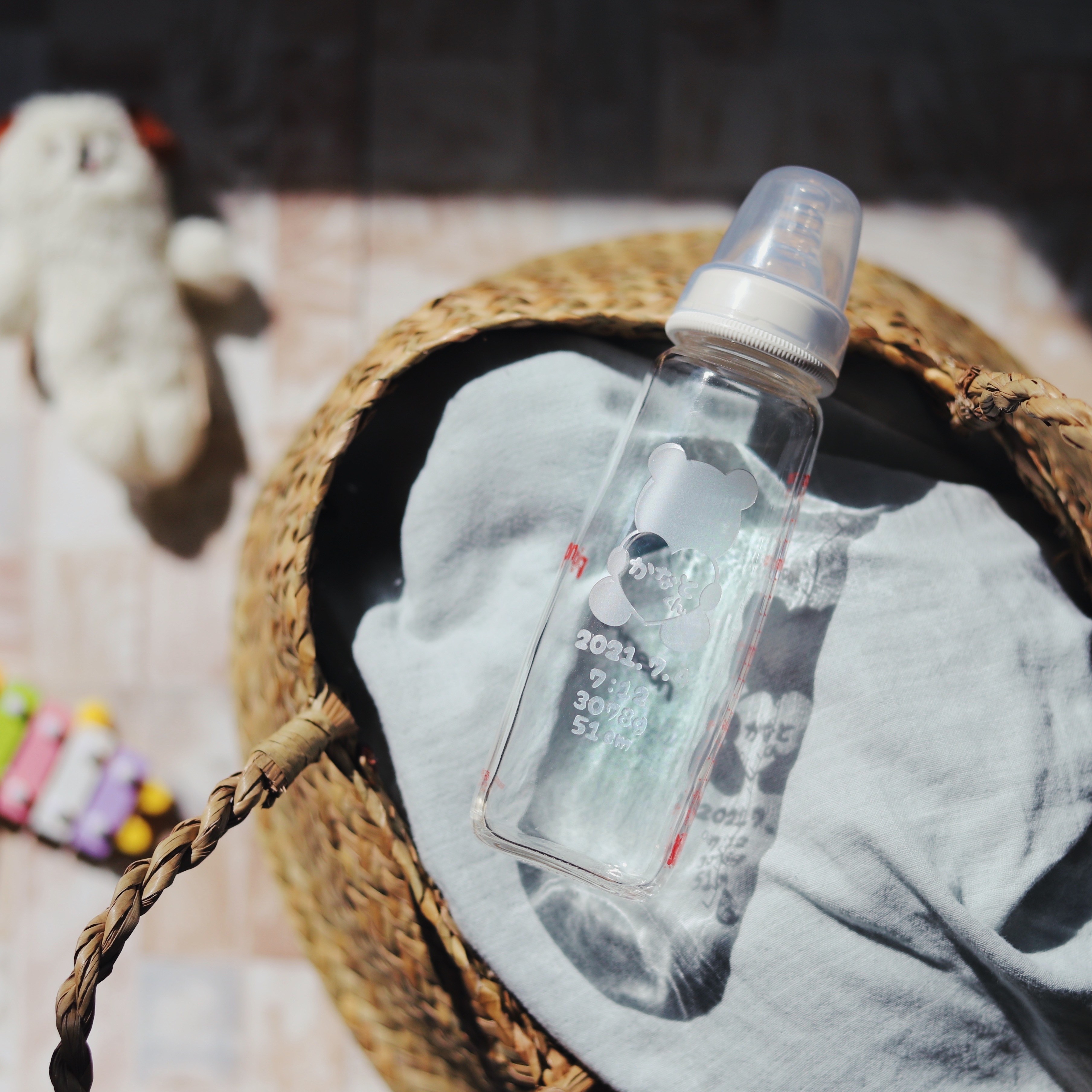 【名入れ】選べるオリジナル名入れ哺乳瓶｜安心の耐熱ガラス製