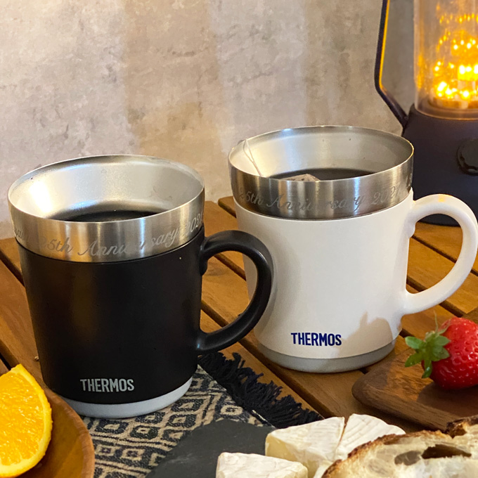 【名入れ】蓋付きサーモスマグカップ350ml｜名入れ彫刻
