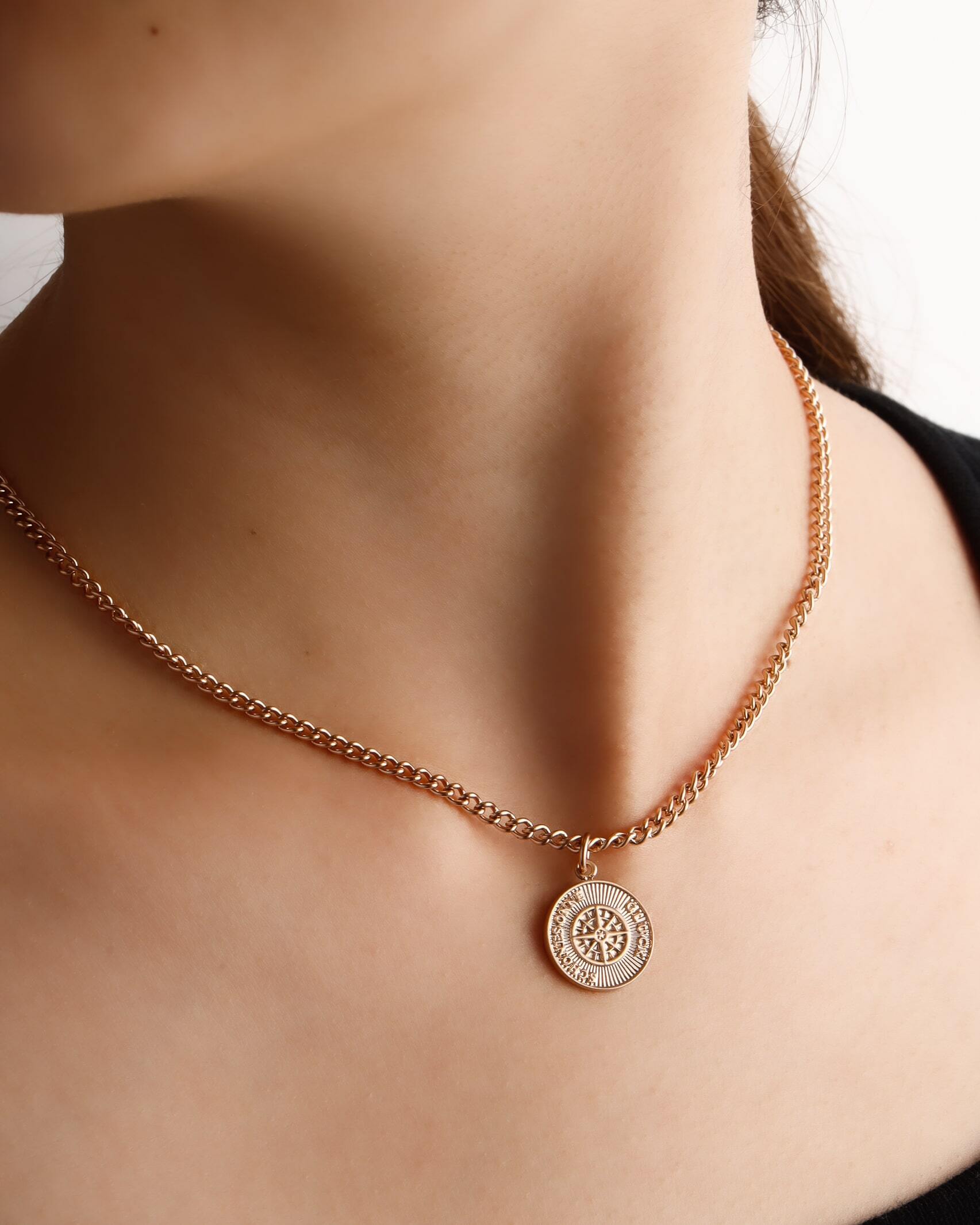 Sonne Coin necklace　ローズゴールド の画像