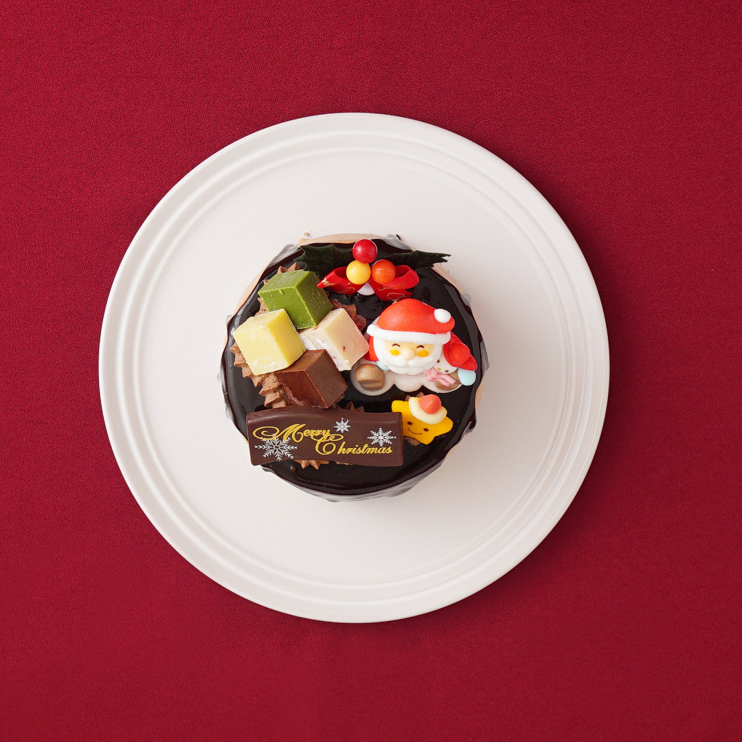 Xmas ドリップチョコケーキ クリスマス 4号 の画像