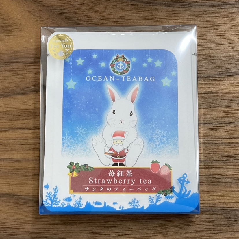 ウサギのクリスマスティーバッグ　フルーツティー4pセット の画像