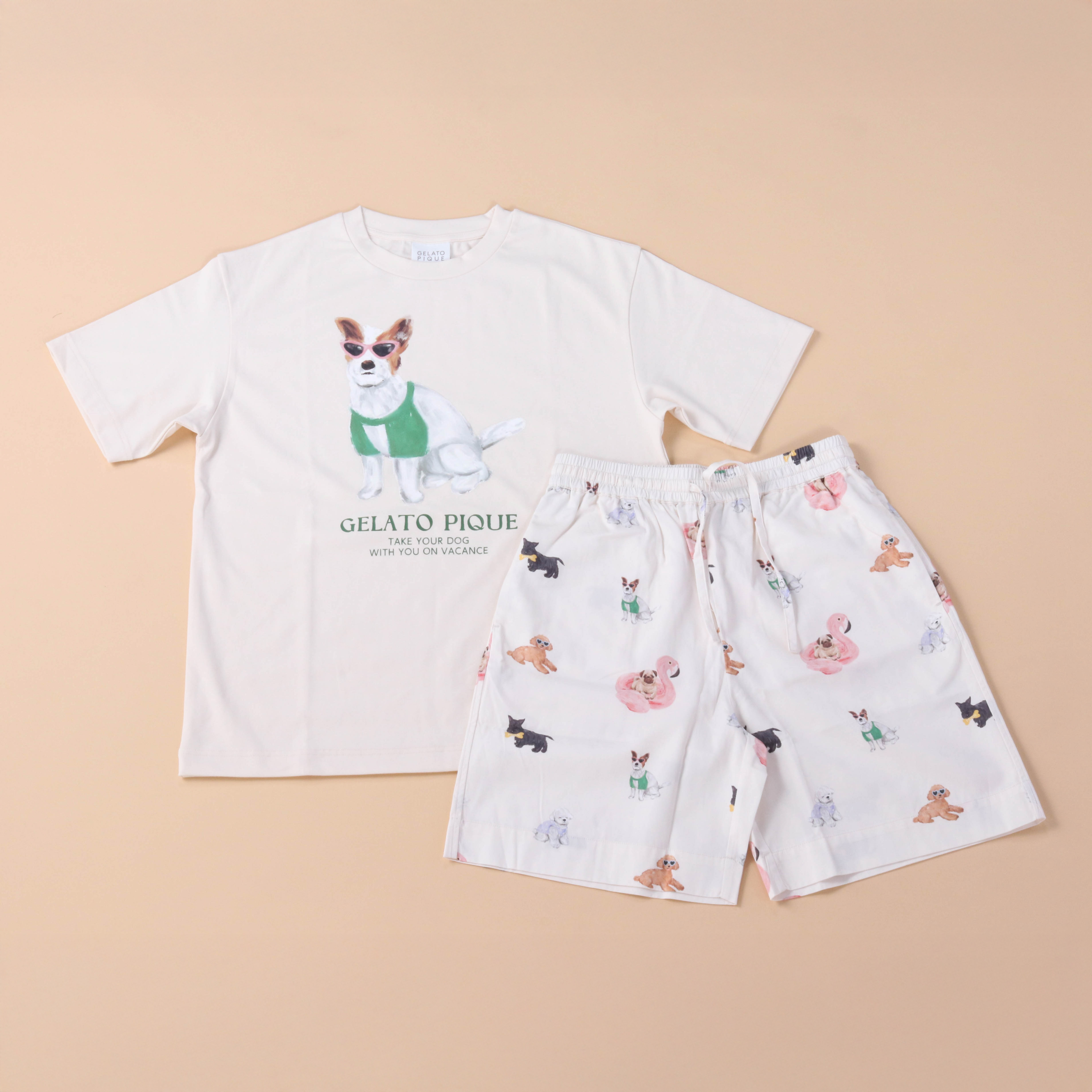 ハーフパンツ アイボリー S-M の画像