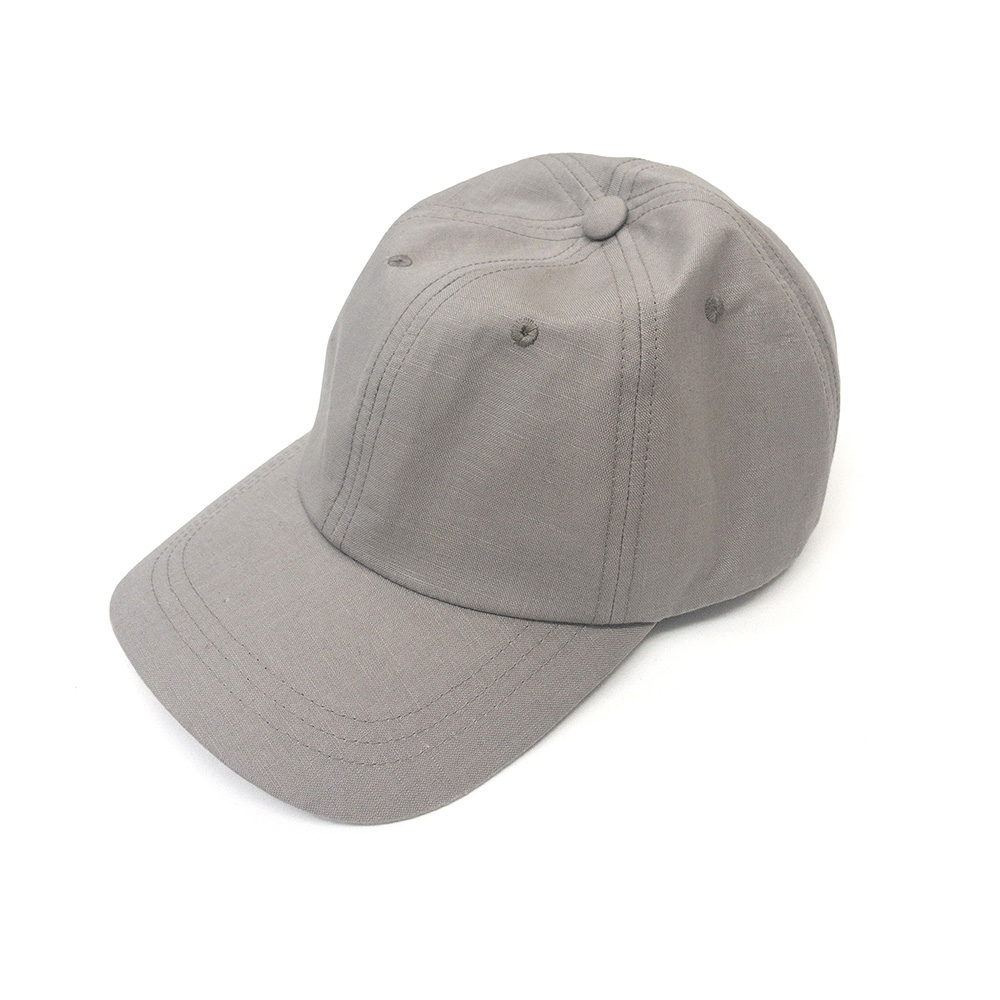 爽やかな素材感のシンプルリネンCAP GRAY の画像