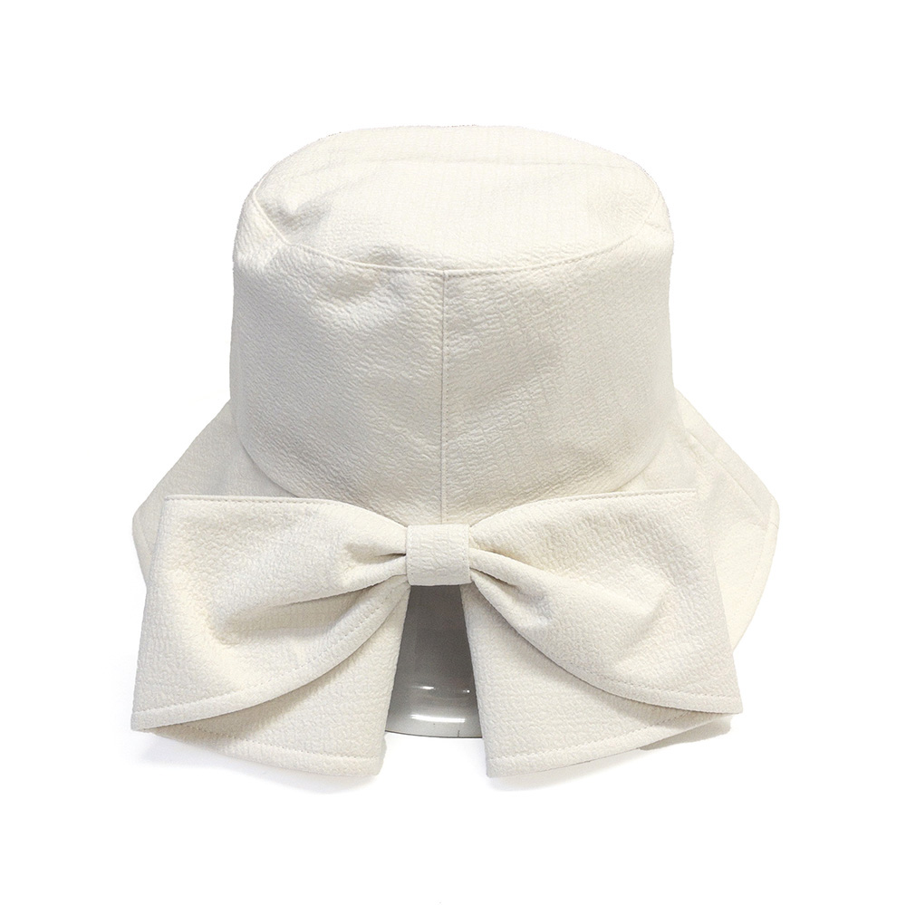 バックリボンが華やかスリットHAT IVORY の画像
