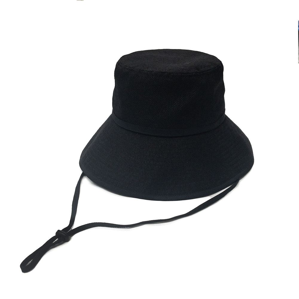 アウトドア風ポリジュートHAT BLACK の画像