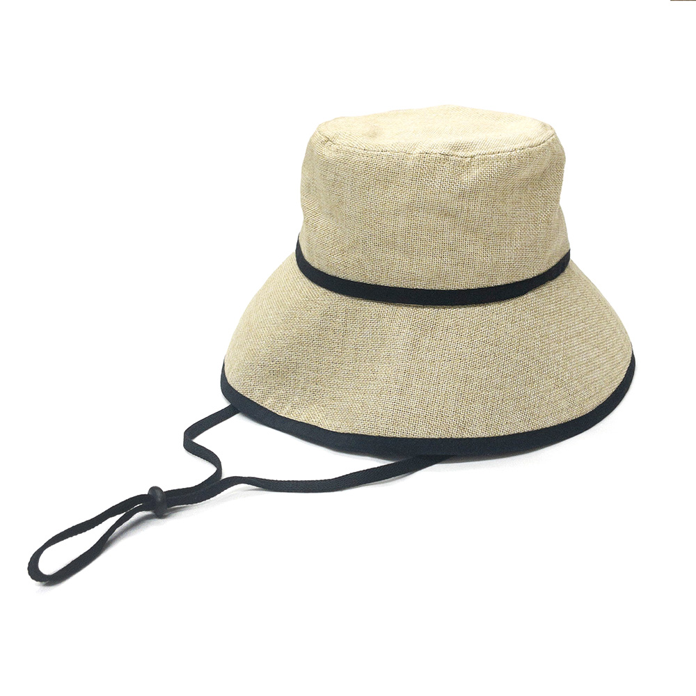 アウトドア風ポリジュートHAT BEIGE の画像