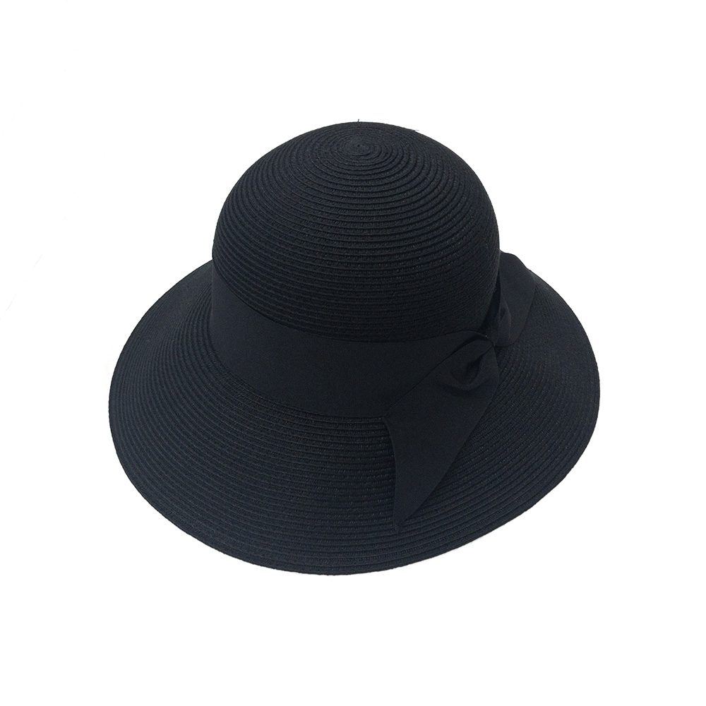 手軽に洗えるブレードBIGリボンHAT BLACK の画像