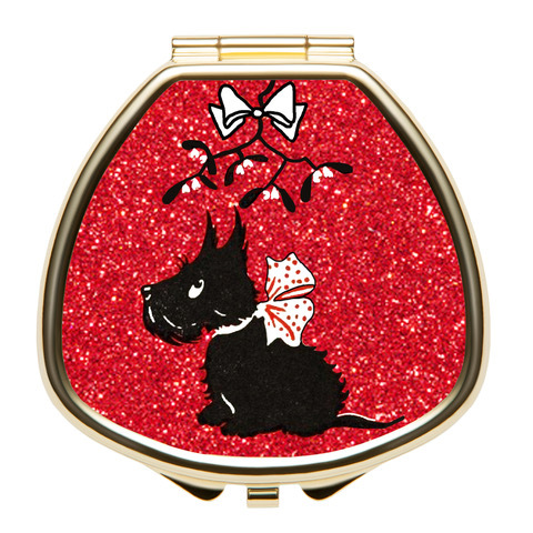 GLITTER-mistletoe dog の画像