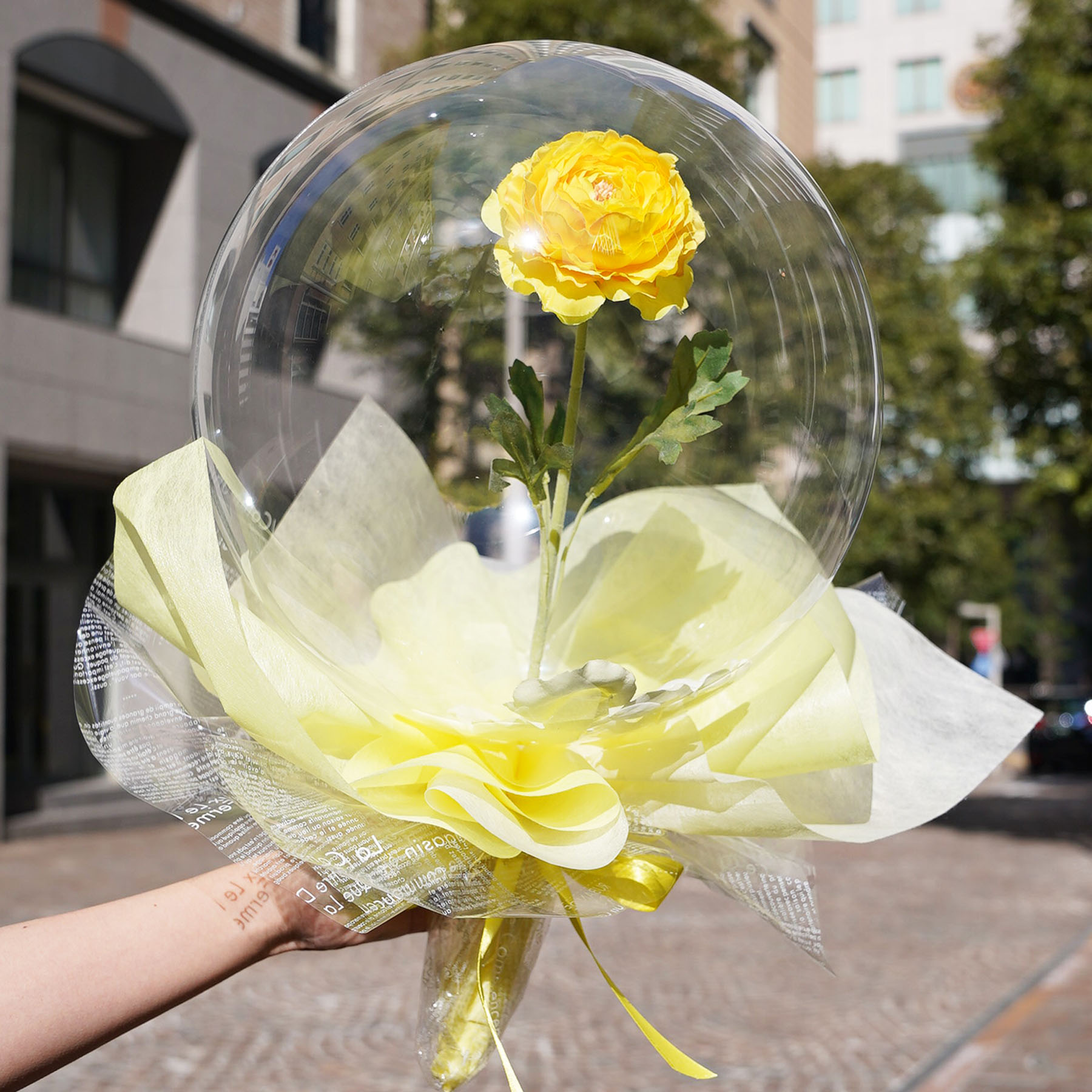 ラナンキュラス：イエロー(造花) の画像